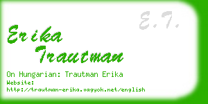 erika trautman business card